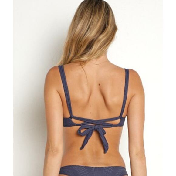 L*Space Camellia Bikini Top in Slate Blue/Gray Size Small NWT Underwire - Picture 2 of 7